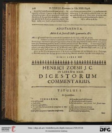 In librum XXIII.