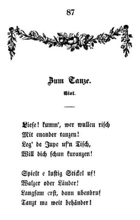 Zum Tanze.