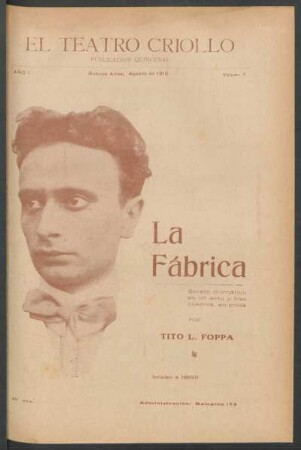 1910000700: La fábrica : boceto dramático en un boceto y tres cuadros, en prosa, ilustraciones de Dibouscky