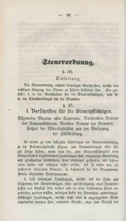 Steuerordnung.
