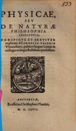 Physicae, Sev De Naturae Philosophia Institvtio, ...