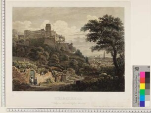 Heidelberg, Schloss und Stadt von Osten