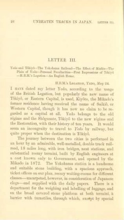 Letter III. Yedo and Tôkiyô ...