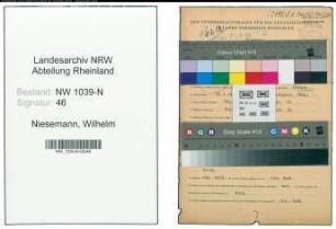 Entnazifizierung Wilhelm Niesemann , geb. 30.09.1897 ()