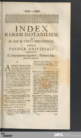 Index Rerum Notabilium.