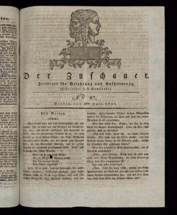 No. 87 - 20. Juli 1822