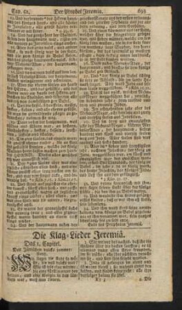 Die Klag-Lieder Jeremiä.