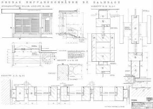 Calmbach: Neubau Empfangsgebäude, Türen Halle Empfangsgeb.