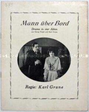 Programmheft zu dem deutschen Spielfilm "Mann über Bord"