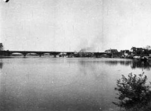 Gesprengte Eisenbahnbrücke Ladenburg /Neckar