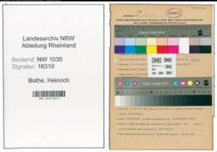 Entnazifizierung Heinrich Bothe , geb. 18.02.1913 (Kaufmaennischer Angestellter)