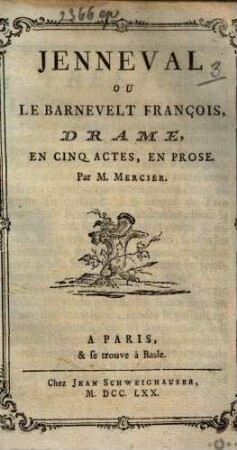 Jenneval ou le Barnevelt françois : drame, en cinq actes, en prose