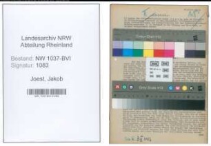 Entnazifizierung Jakob Joest , geb. 23.02.1894 (Lehrer)