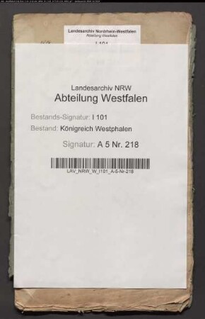 Kautionsleistung des Rendanten Bose zu Herford