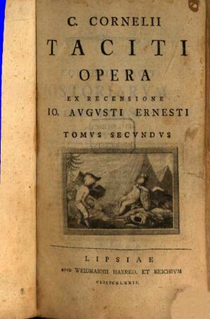 C. Cornelii Taciti Opera, Tomvs Secvndvs