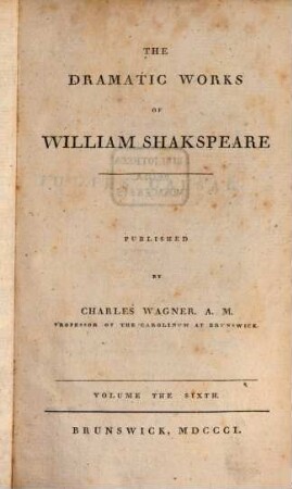 Dramatic works of William Shakespeare : in eight volumes. T. 6