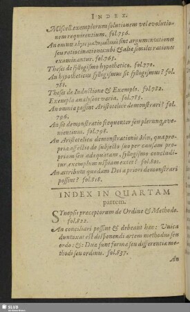 Index In Quartam partem
