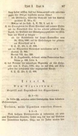 Titel 8. Vom Eigenthume