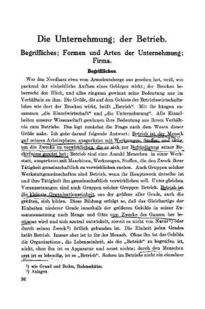 Die Unternehmung; der Betrieb