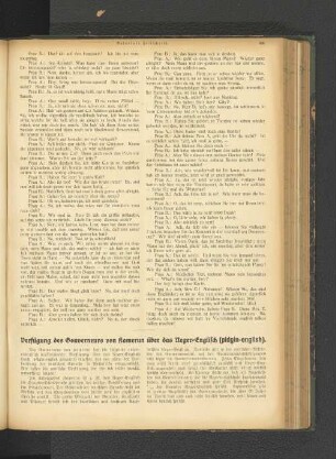 Verfügung des Gouverneurs von Kamerun Neger-Englisch (pidgin-english).