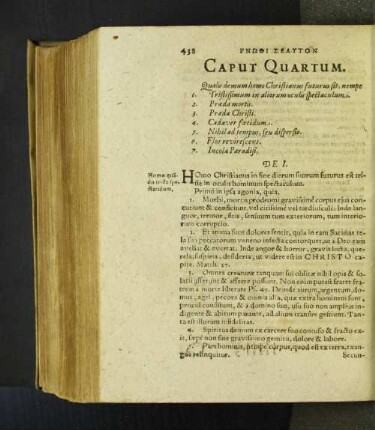 Caput Quartum. Qualis demum homo Christianus futurus sit, ...