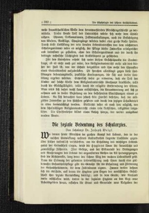 ¬Die¬ soziale Bedeutung des Schularztes