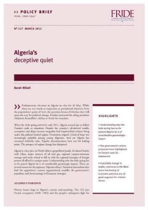 Algeria's deceptive quiet