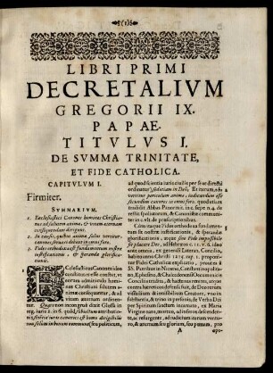 Libri Primi Decretalium Gregorii IX. Papae.