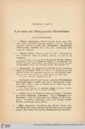 Première partie: Livres et Recueils illustrés [Nro.1 - Nro. 78)