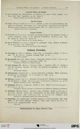 Seltene Porträts (Nr. 555-596)