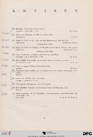 Antiken (Nr. 259-270)