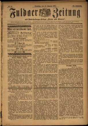 Ausgabe vom Dienstag, den 26. Januar 1897.