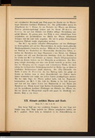XX. Kämpfe zwischen Marne und Vesle