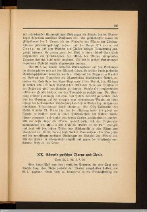 XX. Kämpfe zwischen Marne und Vesle