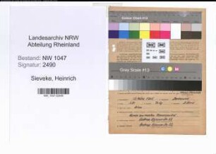 Entnazifizierung Heinrich Sieveke , geb. 13.03.1905 (Kaufmann)