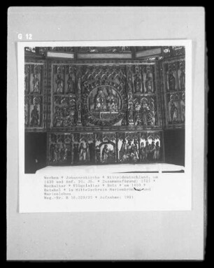 Hochaltar — unterer Flügelaltar, Marienaltar
