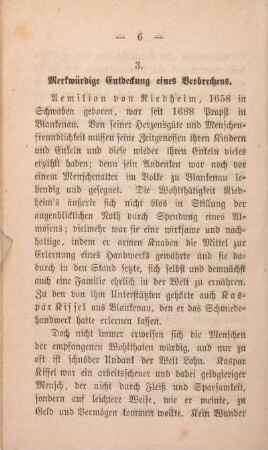 3. Merkwürdige Entdeckung eines Verbrechens.