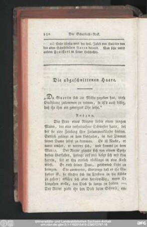 Die abgeschnittenen Haare.