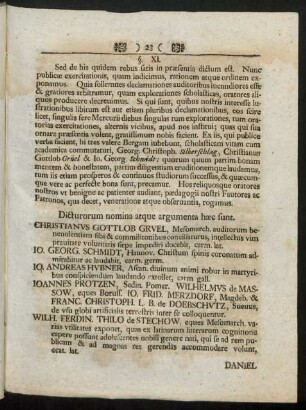 Dicturorum nomina atque argumenta haec sunt