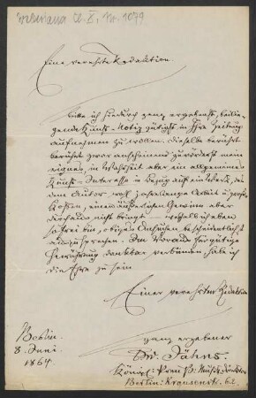 Brief an Unbekannt : 08.06.1864