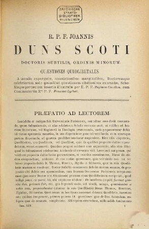 Joannis Duns Scoti doctoris subtilis, Ordinis Minorum opera omnia : iuxta ed. Waddingi XII tomos continentem a patribus Franciscanis de observantia accurate recognita, 25