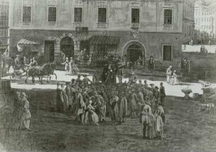 Der Neumarkt zu Dresden von der Moritzstraße aus