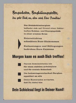 "Heraus zur Demonstration"