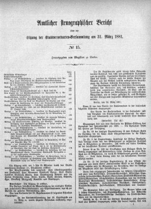 No. 15, 31. März 1881