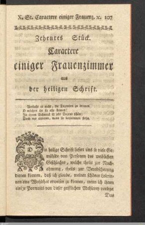 Zehentes Stück.
