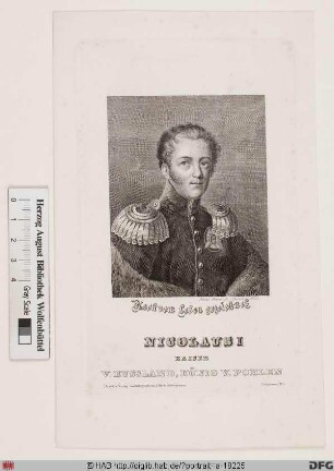 Bildnis Nikolaus I. Pawlowitsch, Kaiser von Russland (reg. 1825-55)