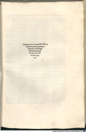 Com[m]entationes Ioannes Pici Mirandulae in hoc uolumine co[n]tentae, [2]. Disputationes adversus astrologos