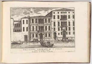 Palazzo Grimani à San Polo (Der Palazzo Grimani Marcello in Venedig, Bl. 81 der Folge "Le Fabriche, e Vedute di Venetia")