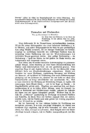 Vormachen und Nachmachen