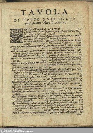 Tavola di tutto quello, che nella presente Opera si contiene